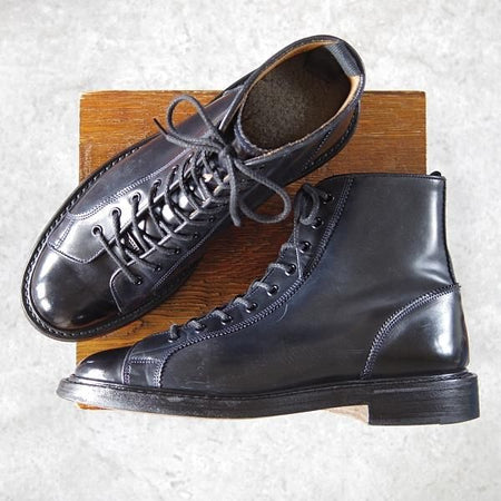 極上★トリッカーズ SIZE 8【現行定価15万円程度★コードバン/濃紺/モンキーブーツ】M6087/ダークネイビー/メンズ /Tricker's★h576