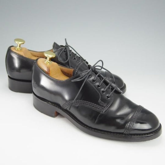極上★(英)SANDERS/サンダース(レディース) SIZE 4【定価￥52,800-★ミリタリーコレクション同系/9697B】ストレートチップ/黒★h578