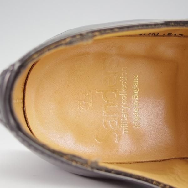 極上★(英)SANDERS/サンダース(レディース) SIZE 4【定価￥52,800-★ミリタリーコレクション同系/9697B】ストレートチップ/黒★h578