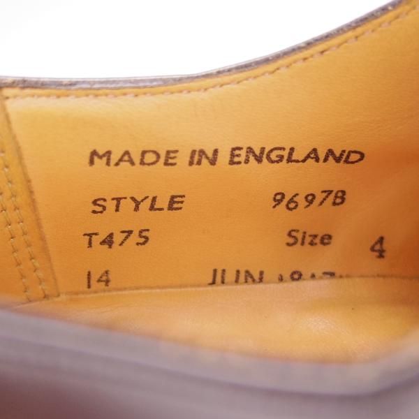 極上★(英)SANDERS/サンダース(レディース) SIZE 4【定価￥52,800-★ミリタリーコレクション同系/9697B】ストレートチップ/黒★h578