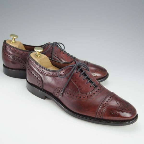 ★(米)アレンエドモンズ 8D【定価￥75,900-★Strand/ストランド】65ラスト/セミブローグ/カーフ/赤茶/メンズ/ALLEN EDMONDS★h579