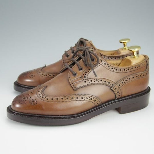 極上★トリッカーズ(レディース) SIZE 4.5【★カントリーシューズ/L6657】コーヒーバーニッシュ/フルブローグ/カーフ/短靴/Tricker's★h584