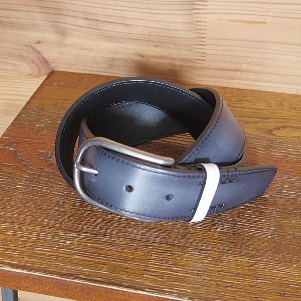 美品★(仏)ベルルッティ 30インチ/75cm【高額★レザー/ベルト/紺】本革/メンズ/ビジネス/Berluti★h590