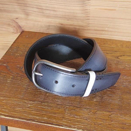 美品★(仏)ベルルッティ 30インチ/75cm【高額★レザー/ベルト/紺】本革/メンズ/ビジネス/Berluti★h590