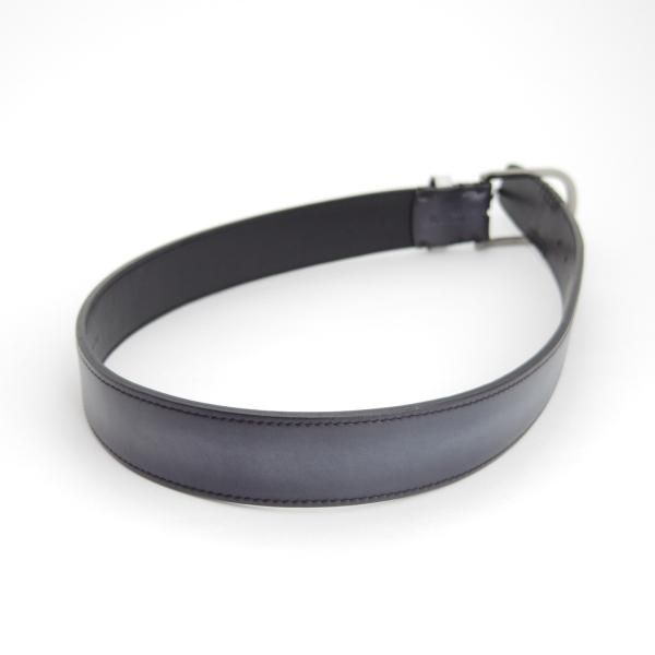 美品★(仏)ベルルッティ 30インチ/75cm【高額★レザー/ベルト/紺】本革/メンズ/ビジネス/Berluti★h590