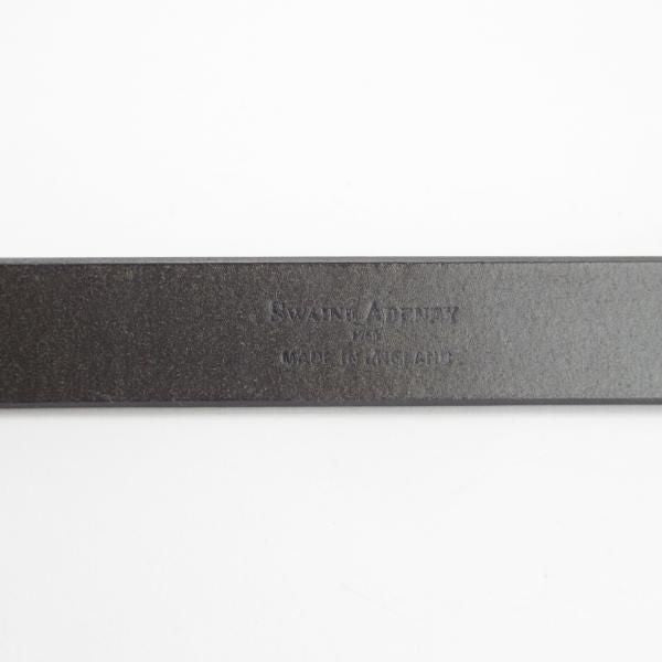 極上★(英)スウェインアドニー・ブリッグ 37インチ/95cm【ブライドルレザー★ベルト/黒/ビジネス】本革/メンズ/SWAINE ADENEY BRIGG★h591