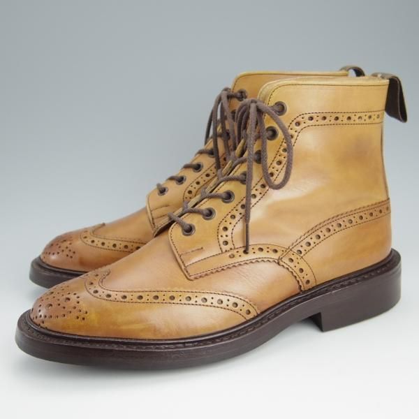 美品★トリッカーズ SIZE 7.5【現行定価￥96,800-★ダイナイトソール/MALTON/モールトン】1001/Burnished/カーフ/薄茶/Tricker's★h592