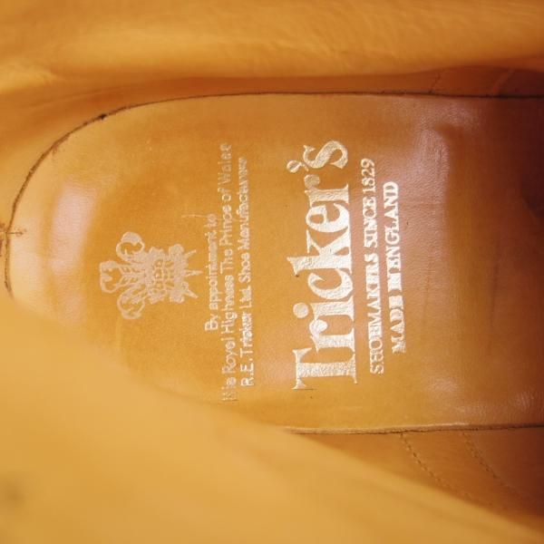 美品★トリッカーズ SIZE 7.5【現行定価￥96,800-★ダイナイトソール/MALTON/モールトン】1001/Burnished/カーフ/薄茶/Tricker's★h592