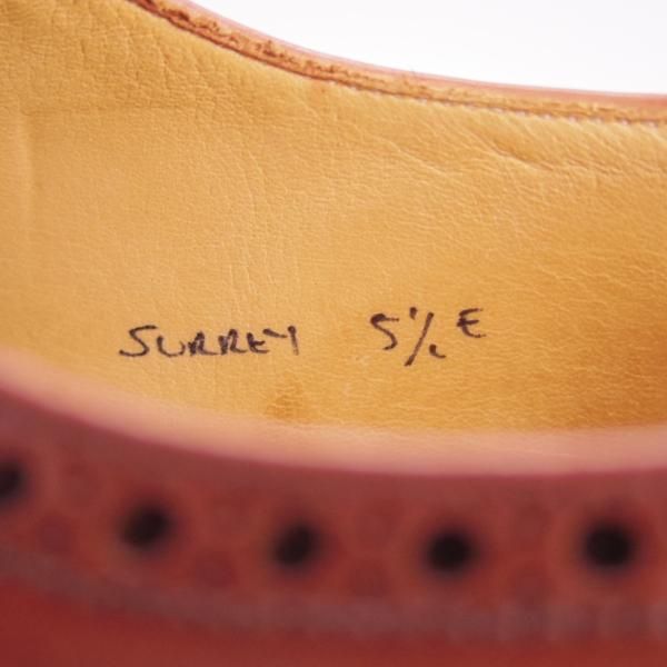 極上★クロケット&ジョーンズ 5.5E【定価￥84,700-★マスターロイド/SURREY/ハンドグレード】カーフ/茶/メンズ/Crockett&Jones★h594