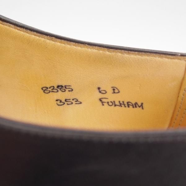 極上★クロケット&ジョーンズ 6D【貴重★(独)エドワードマイヤー別注/FULHAM】353ラスト/カーフ/黒/Eduard Meier/Crockett&Jones★h595