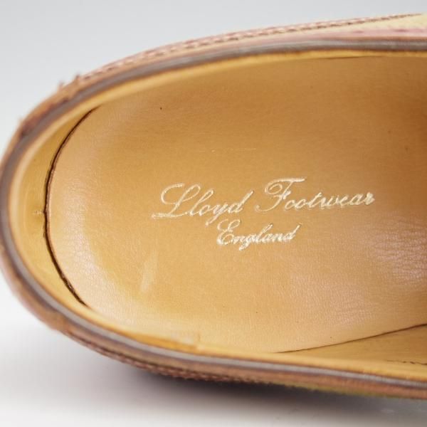 ★クロケット&ジョーンズ 8E【マスターロイド★THAME/ハンドグレード】コンビ/カーフ×キャンバス/茶×薄緑/メンズ/Crockett&Jones★h596