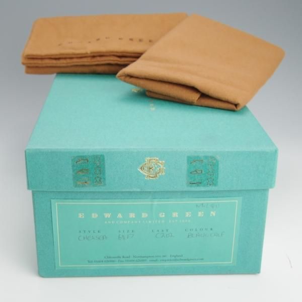 極上★エドワードグリーン UK6程度/6.5C【定価￥174,900-★チェルシー/CHELSEA/202ラスト】ストレートチップ/黒/EDWARD GREEN★h597