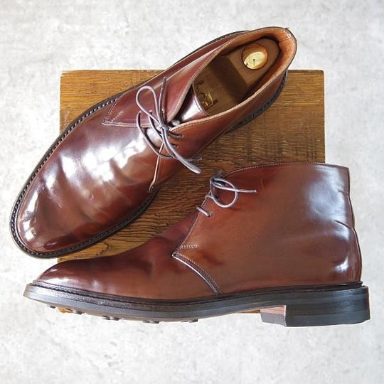 極上★クロケット&ジョーンズ UK10/US10.5D【貴重★コードバン/茶/ラルフローレン別注】ブーツ/Ralph Lauren/Crockett&Jones★h598