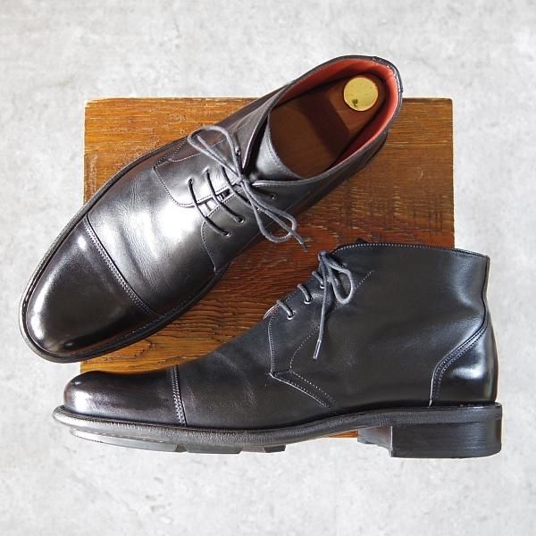 美品★パラブーツ SIZE 7.5【定価￥68,200-★LORSEN/チャッカブーツ】アクティブソール/カーフ/黒/メンズ/Paraboot★h600