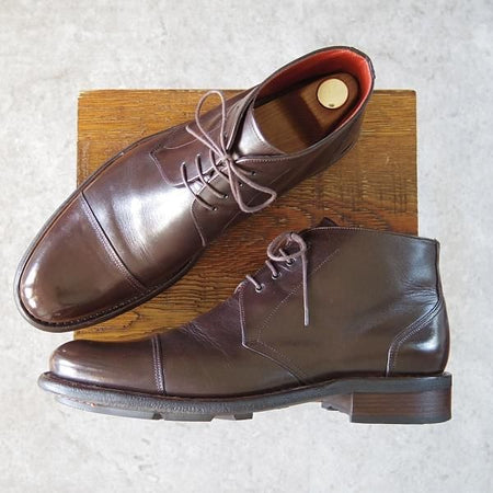 美品★パラブーツ SIZE 7.5【定価￥68,200-★LORSEN/チャッカブーツ】アクティブソール/カーフ/濃茶/メンズ/Paraboot★h603