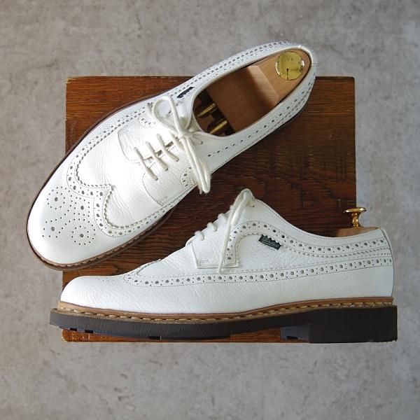 ★パラブーツ SIZE 7.5【貴重★ユナイテッドアローズ別注/Sevrier】ロングウイング/TEXソール/シボ革/白/UNITED ARROWS/Paraboot★h604