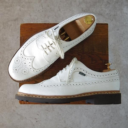 ★パラブーツ SIZE 7.5【貴重★ユナイテッドアローズ別注/Sevrier】ロングウイング/TEXソール/シボ革/白/UNITED ARROWS/Paraboot★h604