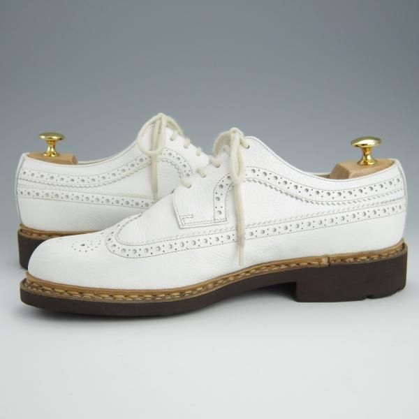 ★パラブーツ SIZE 7.5【貴重★ユナイテッドアローズ別注/Sevrier】ロングウイング/TEXソール/シボ革/白/UNITED ARROWS/Paraboot★h604