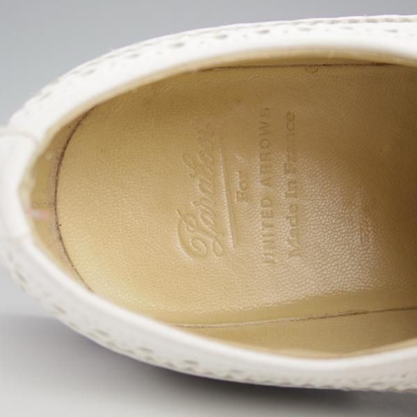 ★パラブーツ SIZE 7.5【貴重★ユナイテッドアローズ別注/Sevrier】ロングウイング/TEXソール/シボ革/白/UNITED ARROWS/Paraboot★h604