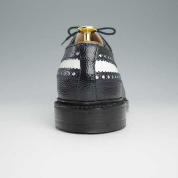 極美品★クロケット&ジョーンズ 8E【モデル定価￥92,880-★CHEVIOT/335ラスト】ロングウイング/白×濃紺/Crockett&Jones★h605