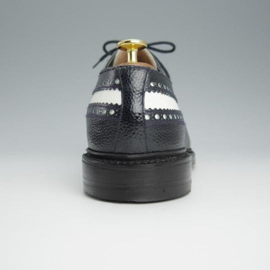 極美品★クロケット&ジョーンズ 8E【モデル定価￥92,880-★CHEVIOT/335ラスト】ロングウイング/白×濃紺/Crockett&Jones★h605