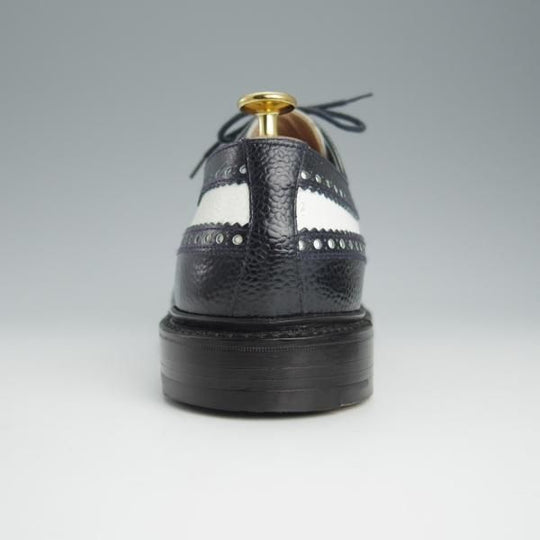 極美品★クロケット&ジョーンズ 8E【モデル定価￥92,880-★CHEVIOT/335ラスト】ロングウイング/白×濃紺/Crockett&Jones★h605