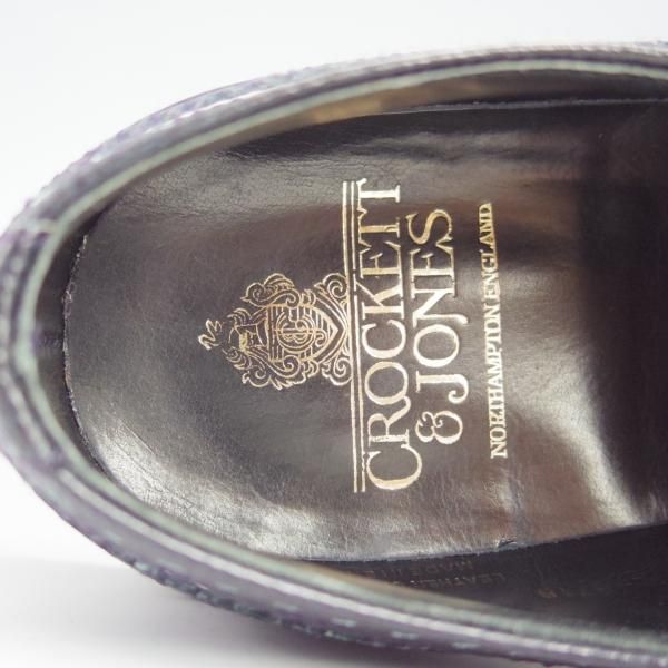 極美品★クロケット&ジョーンズ 8E【モデル定価￥92,880-★CHEVIOT/335ラスト】ロングウイング/白×濃紺/Crockett&Jones★h605