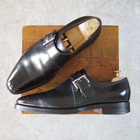 ★ジョンロブ 7.5EE【★モンクストラップ/NEWLAND/8000ラスト】カーフ/黒/メンズ/JOHN LOBB★h607