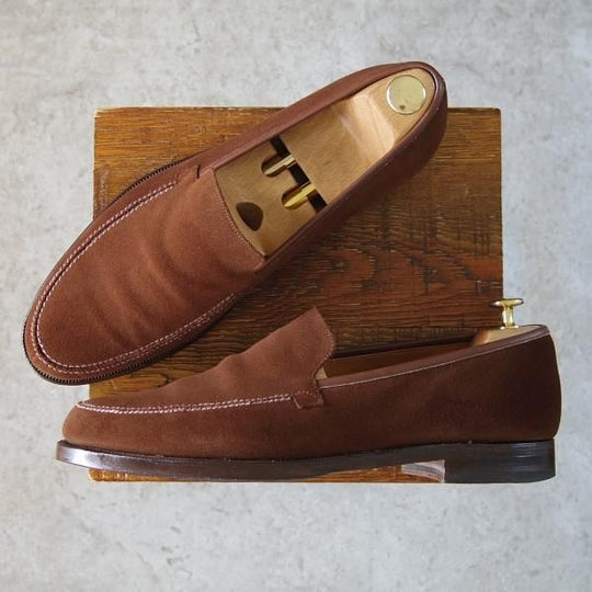 極上★(英)ニュー&リングウッド SIZE 9【貴重★QA08/ローファー】スリッポン/スエード/茶/メンズ/リーガル/REGAL/New&Lingwood★h608