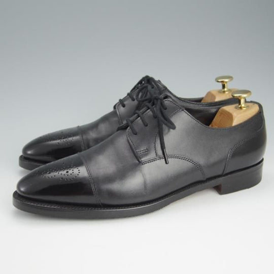 極上★ジョンロブ 6E【★WREN/7000ラスト】ダービーシューズ/セミブローグ/カーフ/黒/メンズ/JOHN LOBB★h609