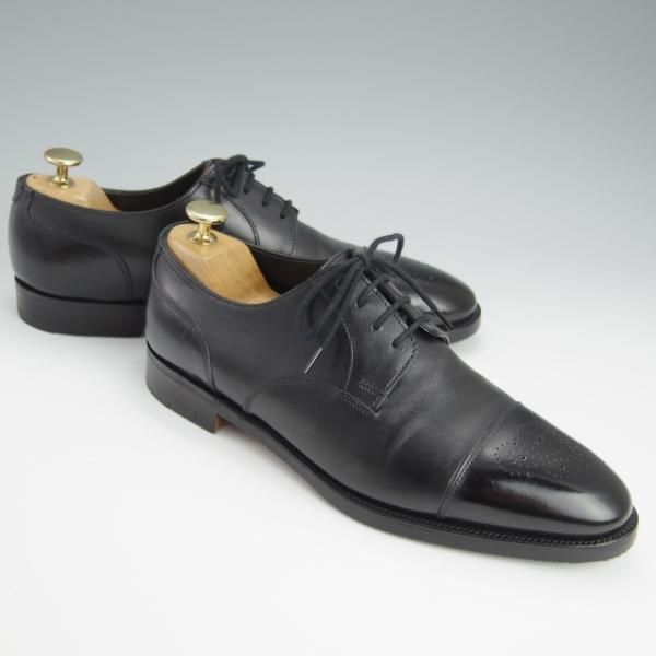 極上★ジョンロブ 6E【★WREN/7000ラスト】ダービーシューズ/セミブローグ/カーフ/黒/メンズ/JOHN LOBB★h609