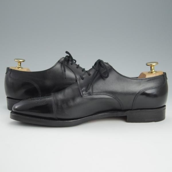 極上★ジョンロブ 6E【★WREN/7000ラスト】ダービーシューズ/セミブローグ/カーフ/黒/メンズ/JOHN LOBB★h609