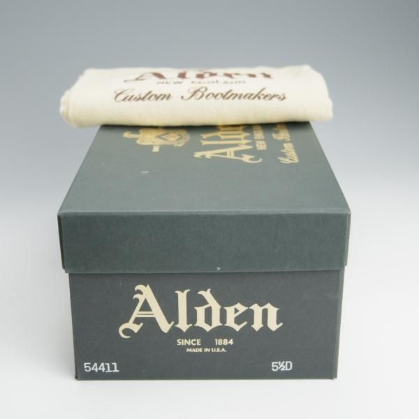 極上★オールデン 5.5D【定価￥103,400-★モディファイドラスト/Vチップ】54411/カーフ/黒/メンズ/Alden★h610