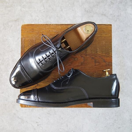 極上★(米)アレンエドモンズ 7D【現行定価7.5万円程度★パンチドキャップトゥ/Fifth Avenue】カーフ/黒/メンズ/ALLEN EDMONDS★h611