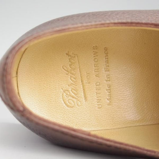 極美品★パラブーツ SIZE 8【定価￥74,800-★ウィリアム/WILLIAM】ユナイテッドアローズ別注/シボ革/ダブルモンク/濃茶/Paraboot★h618