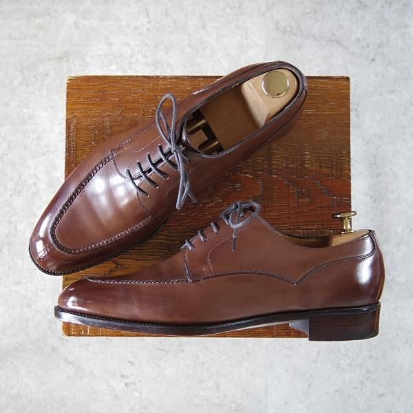 極美品★(英)ガジアーノ&ガーリング 6.5E【定価￥250,800-★EG/ドーバー似寄モデル】ISHAM/GG06ラスト/Uチップ/茶/GAZIANO&GIRLING★h621