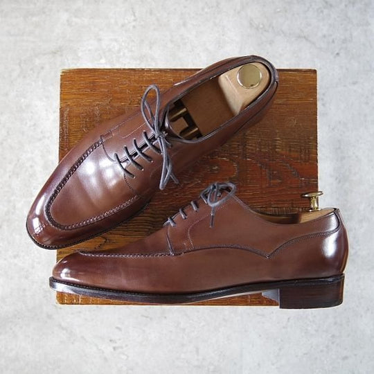 極美品★(英)ガジアーノ&ガーリング 6.5E【定価￥250,800-★EG/ドーバー似寄モデル】ISHAM/GG06ラスト/Uチップ/茶/GAZIANO&GIRLING★h621