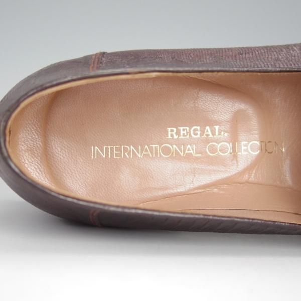 極上★リーガル SIZE 24.5【貴重★リザード革/INTERNATIONAL COLLECTION】コインローファー/690CB/フルストラップ/濃茶/REGAL★h622