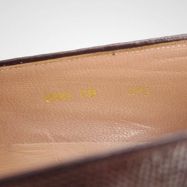 極上★リーガル SIZE 24.5【貴重★リザード革/INTERNATIONAL COLLECTION】コインローファー/690CB/フルストラップ/濃茶/REGAL★h622