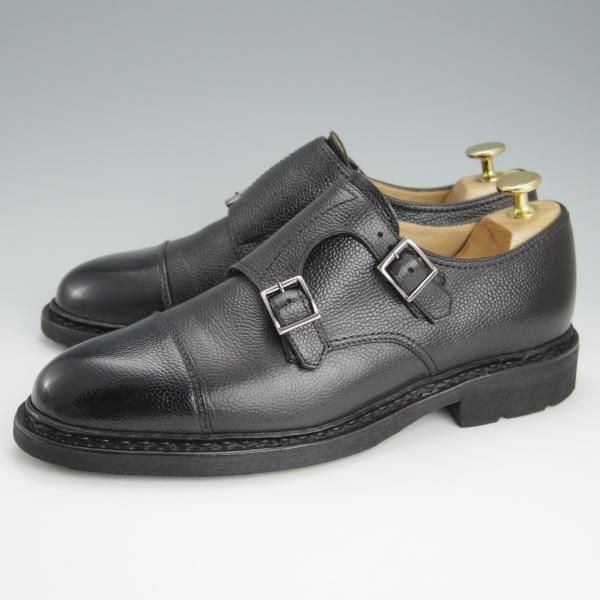 美品★パラブーツ SIZE 5.5【定価￥71,500-★POE/ビームスF別注】ダブルモンク/グレインレザー/黒/メンズ/BEAMS F/Paraboot★h623