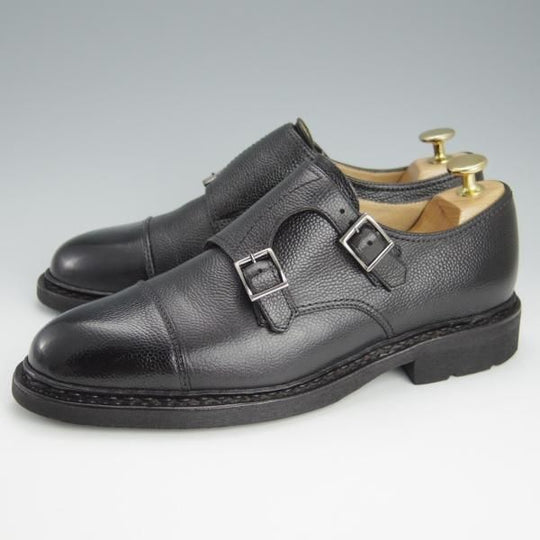 美品★パラブーツ SIZE 5.5【定価￥71,500-★POE/ビームスF別注】ダブルモンク/グレインレザー/黒/メンズ/BEAMS F/Paraboot★h623