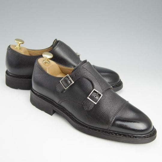 美品★パラブーツ SIZE 5.5【定価￥71,500-★POE/ビームスF別注】ダブルモンク/グレインレザー/黒/メンズ/BEAMS F/Paraboot★h623