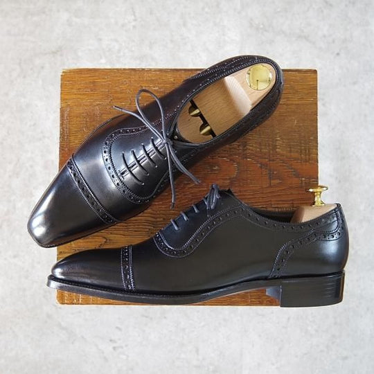 新品★（英）ガジアーノ&ガーリング 6.5E【モデル定価￥220,000-★DECOラスト/ST.JAMES 2】クォーターブローグ/黒/GAZIANO&GIRLING★h625