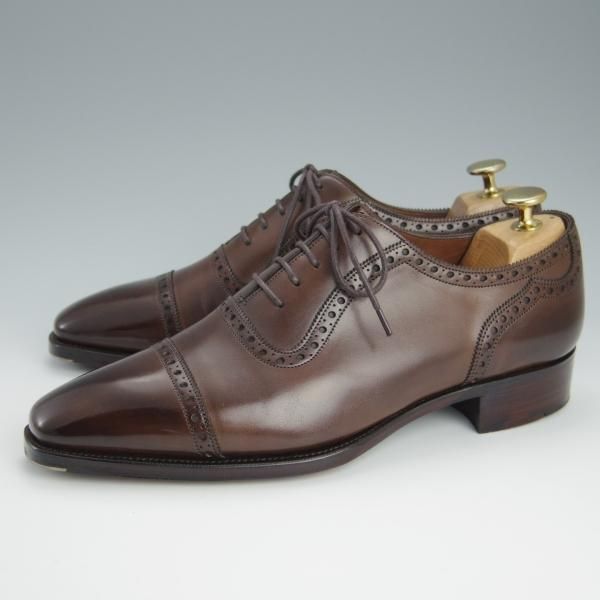 極美品★（英）ガジアーノ&ガーリング 6.5E【定価￥220,000-★ST.JAMES 2/TG73ラスト】クォーターブローグ/茶/GAZIANO&GIRLING★h626