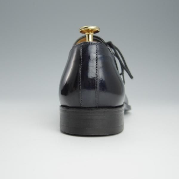 極美品★(伊)フランチェスコ・ベニーニョ SIZE 7【定価￥61,600-★サイドレース/レベルソ仕立て】G2899/濃紺/Francesco Benigno★h627
