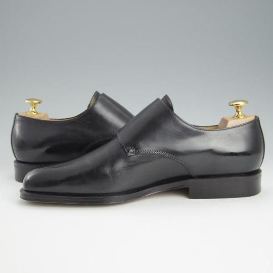 極美品★(伊)タニノクリスチー SIZE 6【定価￥21,6000-★ダブルモンク/671】カーフ/黒/メンズ/TANINO CRISCI★h634