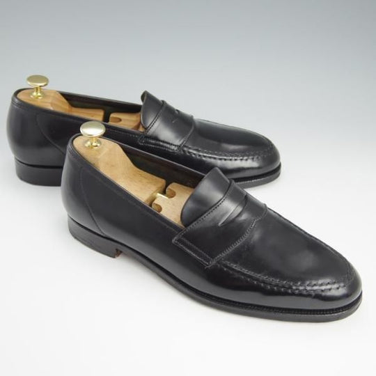 ★クロケット&ジョーンズ 8E【定価￥123,200-★コードバン仕様/HARVARD】314ラスト/コインローファー/黒/メンズ/Crockett&Jones★h636