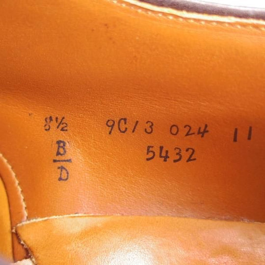 美品★オールデン 8.5D【定価￥169,400-★コードバン/モディファイドラスト/5432】ユナイテッドアローズ別注/Vチップ/赤茶/Alden★h639