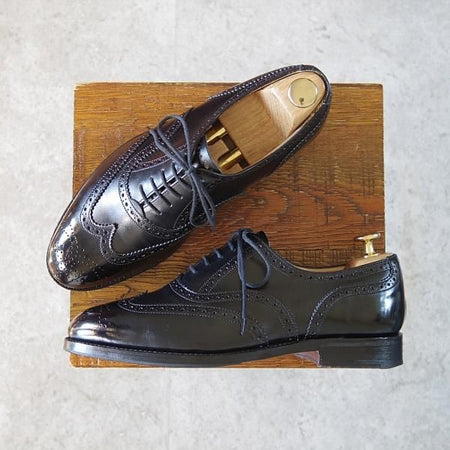 極上★トリッカーズ SIZE 6【現行定価9.3万円程度★EPSOM/フルブローグ】エプソン/9524/カーフ/黒/メンズ/Tricker's★h640