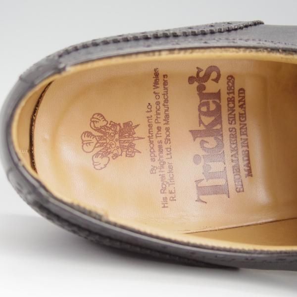 極上★トリッカーズ SIZE 6【現行定価9.3万円程度★EPSOM/フルブローグ】エプソン/9524/カーフ/黒/メンズ/Tricker's★h640